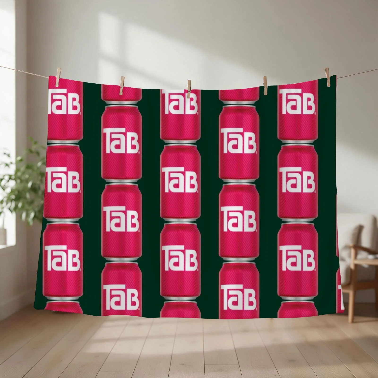 Tab- The Diet Drink of Tomorrow! Throw Blanket couch cozy soft plush fuzzy picnic outdoor blanket