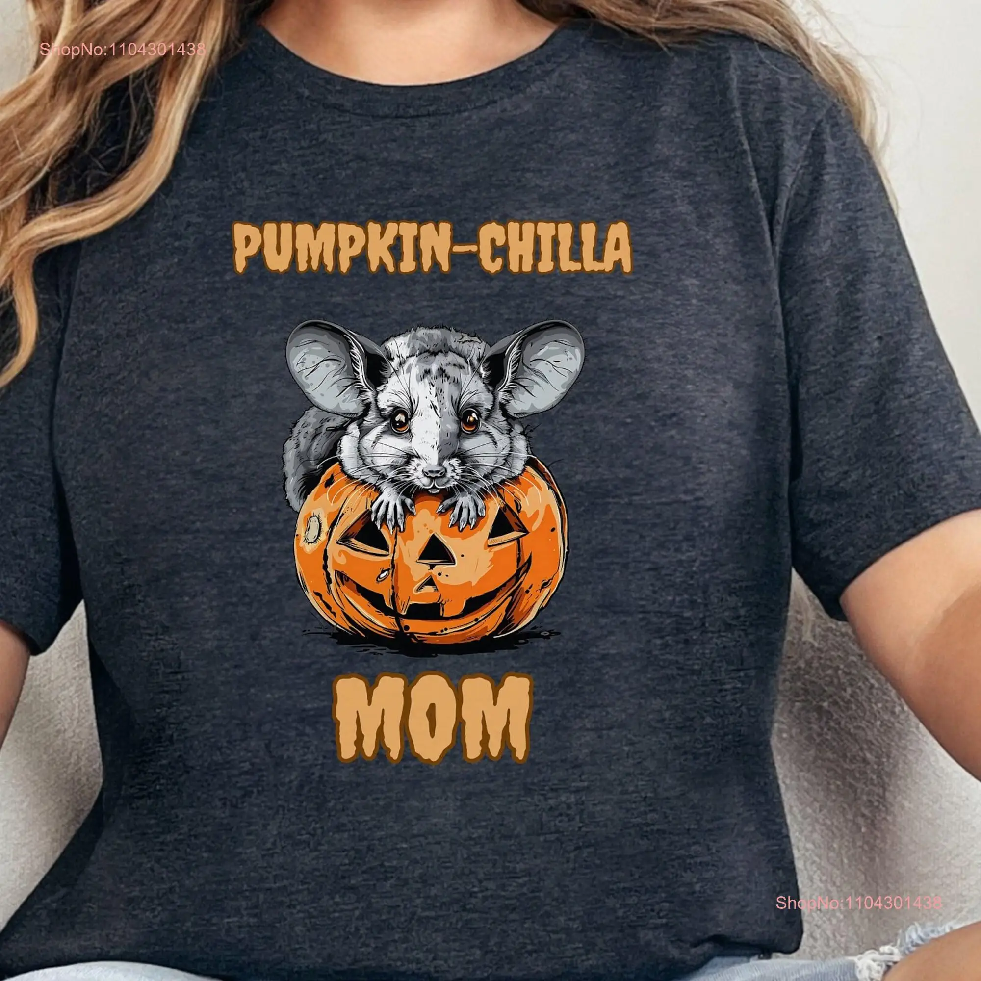 Halloween peT T Shirt spooky Chinchilla gift Mom long or short sleeves