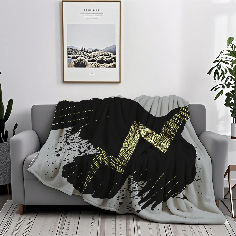 Cobertor de lã The Journey com pílula resistente a rugas, edredom com tecnologia sem derramamento, cobertores elegantes e simples para