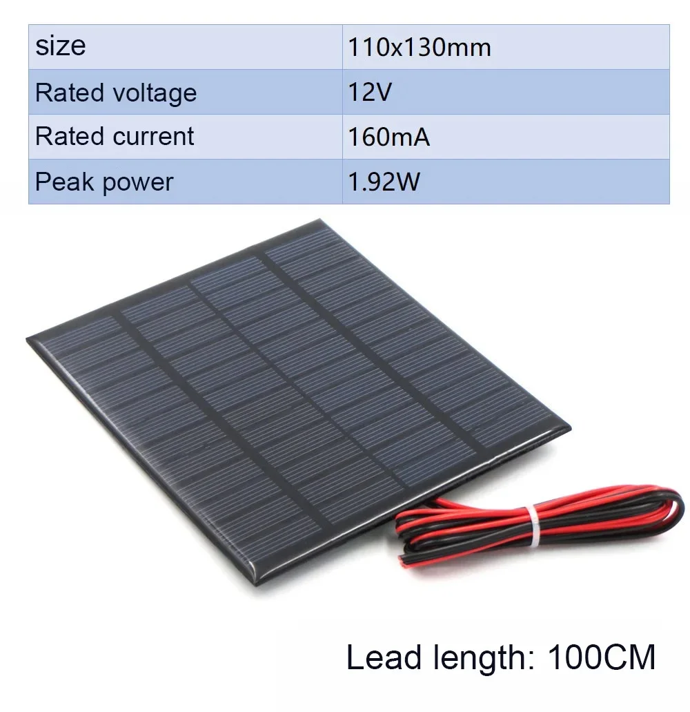9V 12V 18V Solar Epoxy Panel Mini Solar Power Panel DIY Production Experiment Test