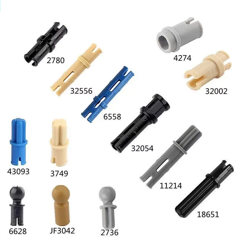 Bulk Technical DIY Part Connector Pin Peg Cross Axle Building Blocks Toy MOC Parts Compatible With 2780 3673 6558 6562