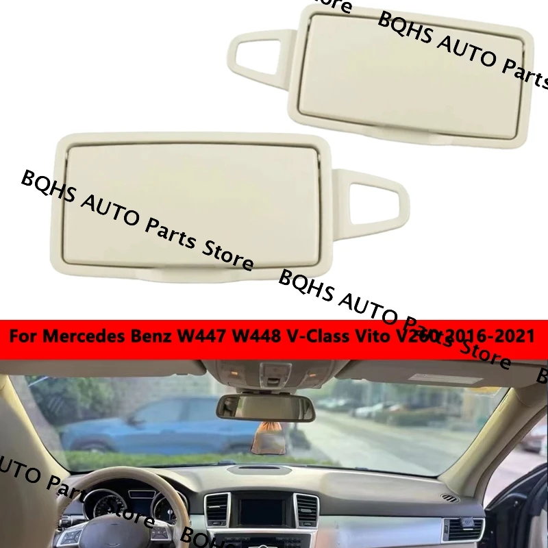 

Салон автомобиля, передний солнцезащитный козырек, козырек для макияжа, косметическое зеркало, чехол для Mercedes Benz W447 W448 V-Class Vito V260 2016 2017-2021