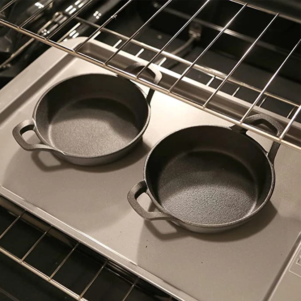 

Mini Egg Pan Cast Iron Non-Stick Small Kitchenware Bakeware Pancake Cookware Safe Material Easy Clean Multi-Function