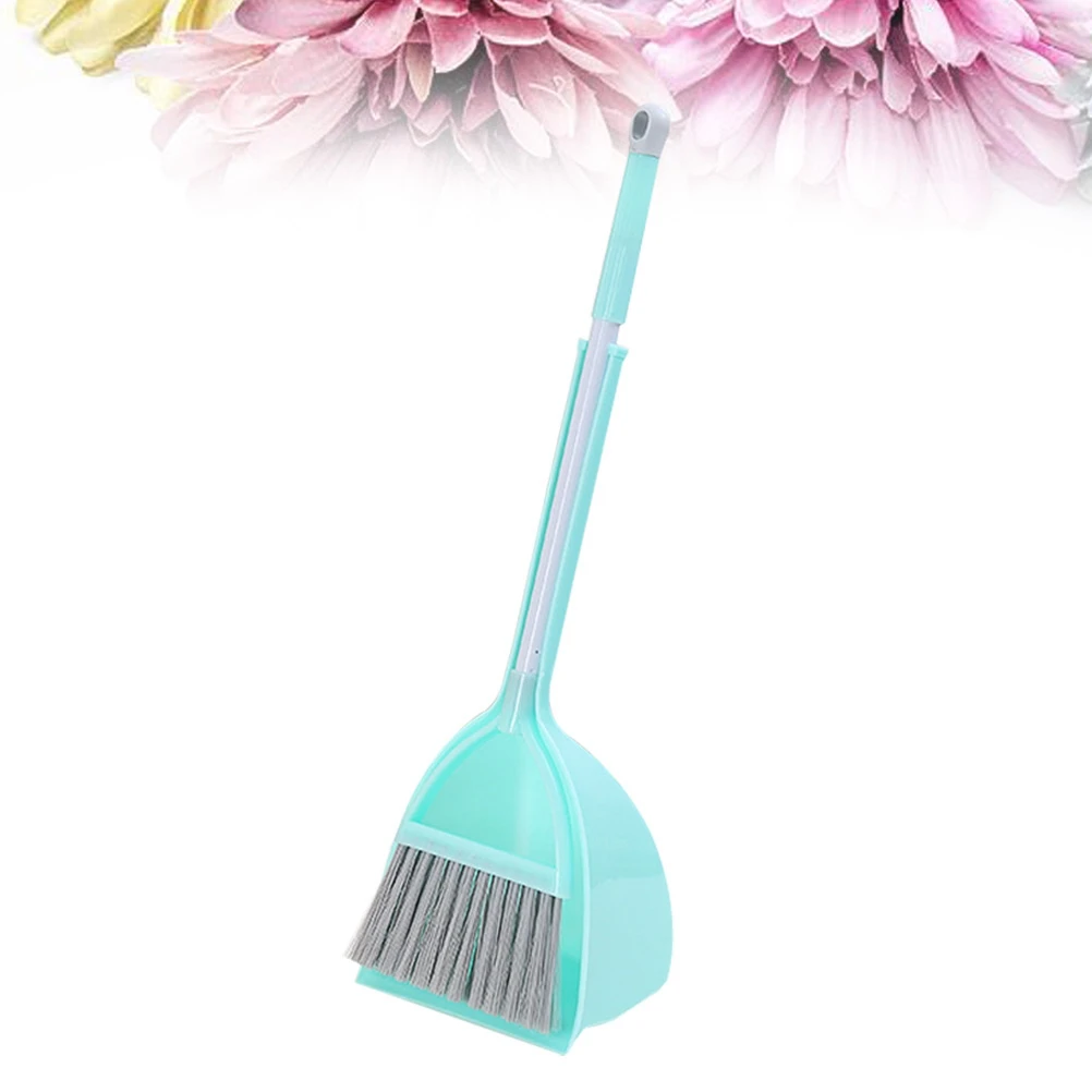 

Broom Dustpan Set 's Sweeping s Pretend Play Cleaning for s Blue Toddler