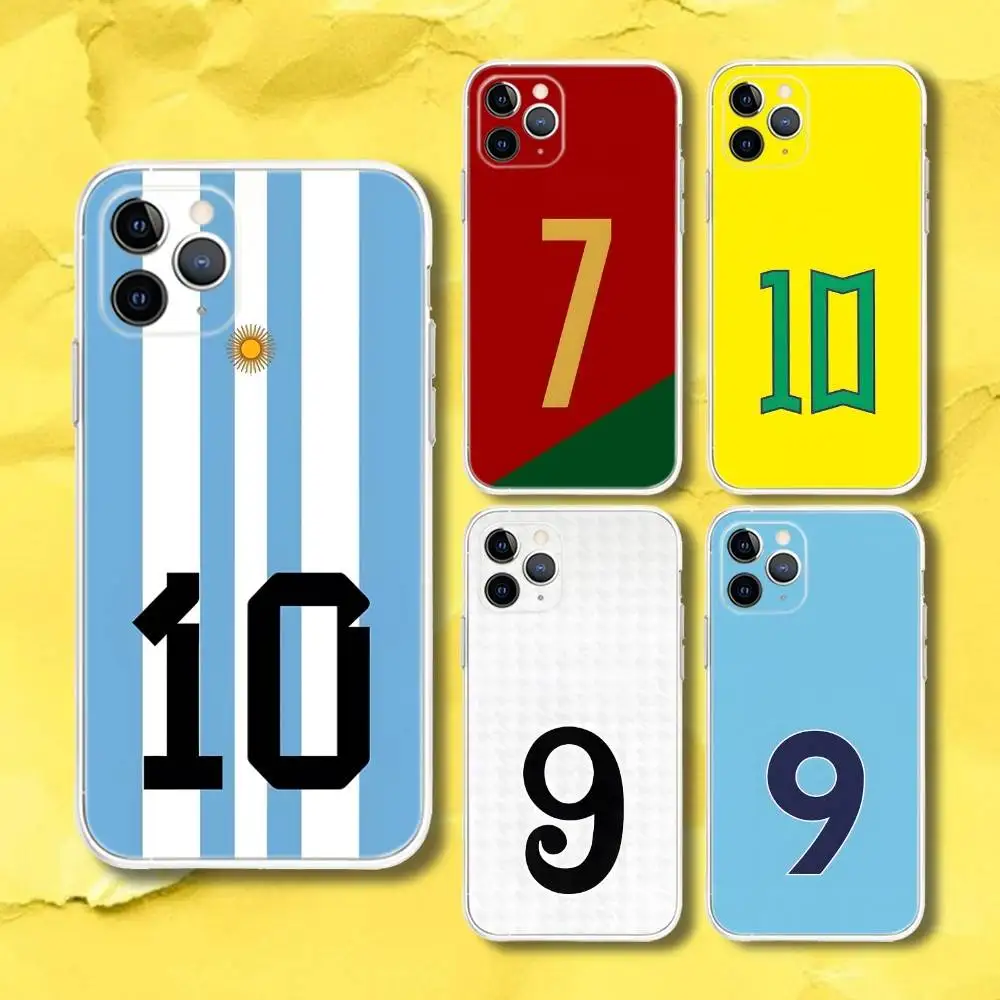 

F-Football 10 7 Number 19 Phone Case For iPhone 17,16e,16,15,14,13,12,11 Mini Pro Max X,XR,XSMAX 8,7 Air Plus Transparent Soft