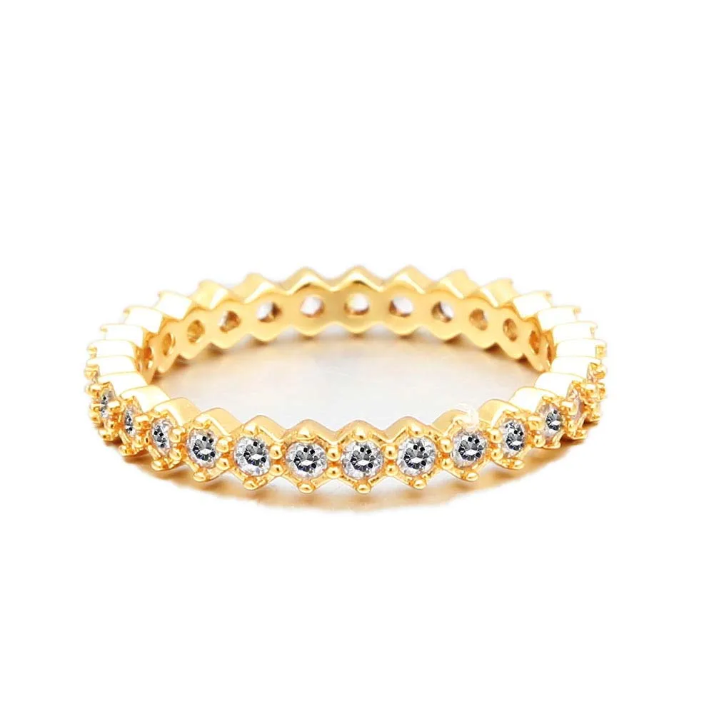 VAROLE Basic Rings For Women With Sparkle Cubic Zirconia Gold Color Wedding Ring Fashion Jewelry Gifts Bague Anillo