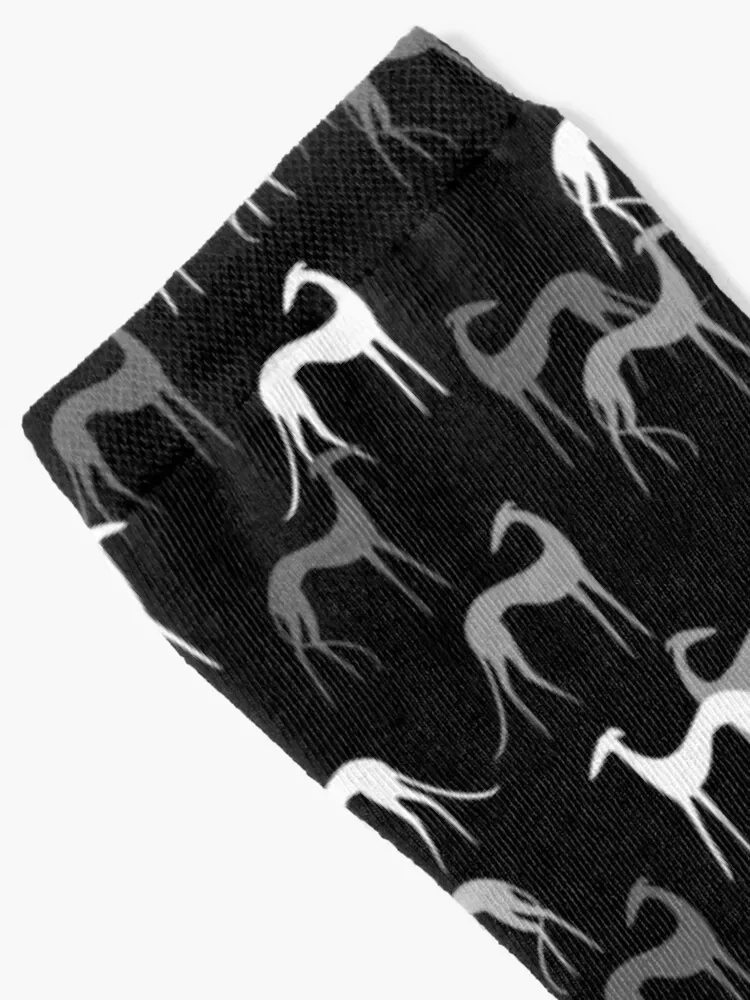 Sighthounds in black Socks christmas gifts Thermal man winter valentine gift ideas Men's Socks Women's