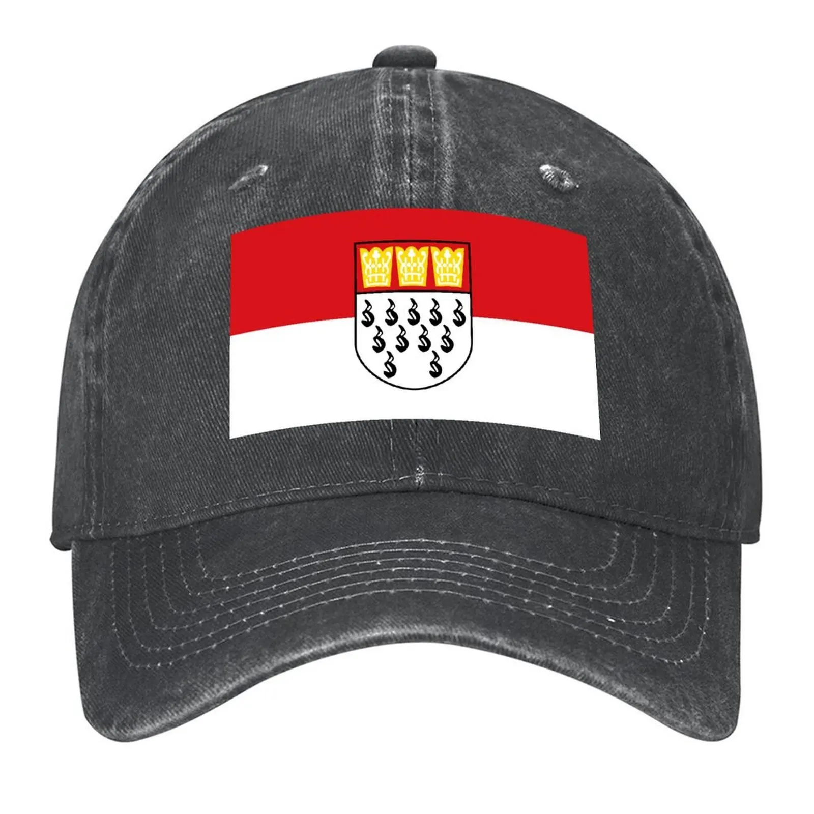 

Flag of Cologne, North Rhine-Westphalia, Germany Baseball Cap Custom Cap foam party Hat birthday Bobble Hat Caps For Women Men's