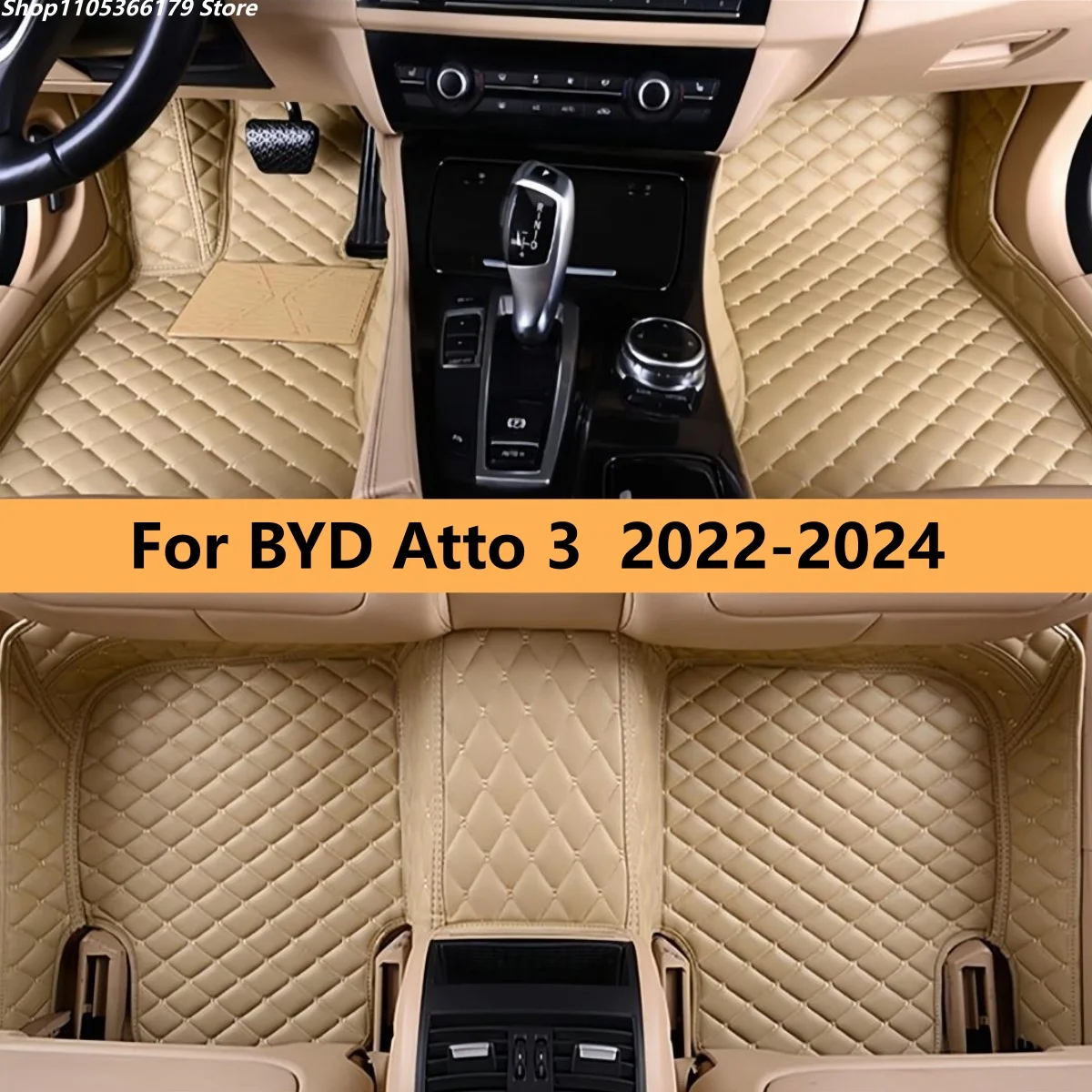 

Custom Car Floor Mats For BYD Atto 3 2022 2023 2024 Car Foot Matts Rugs Vehicle Front Rear Row Full Set Carpet Pads