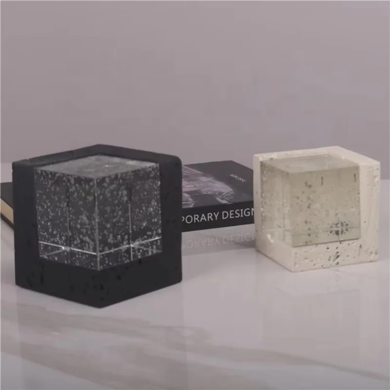 Wedding Central Decoration Black Crystal Transparent Square Home Decor