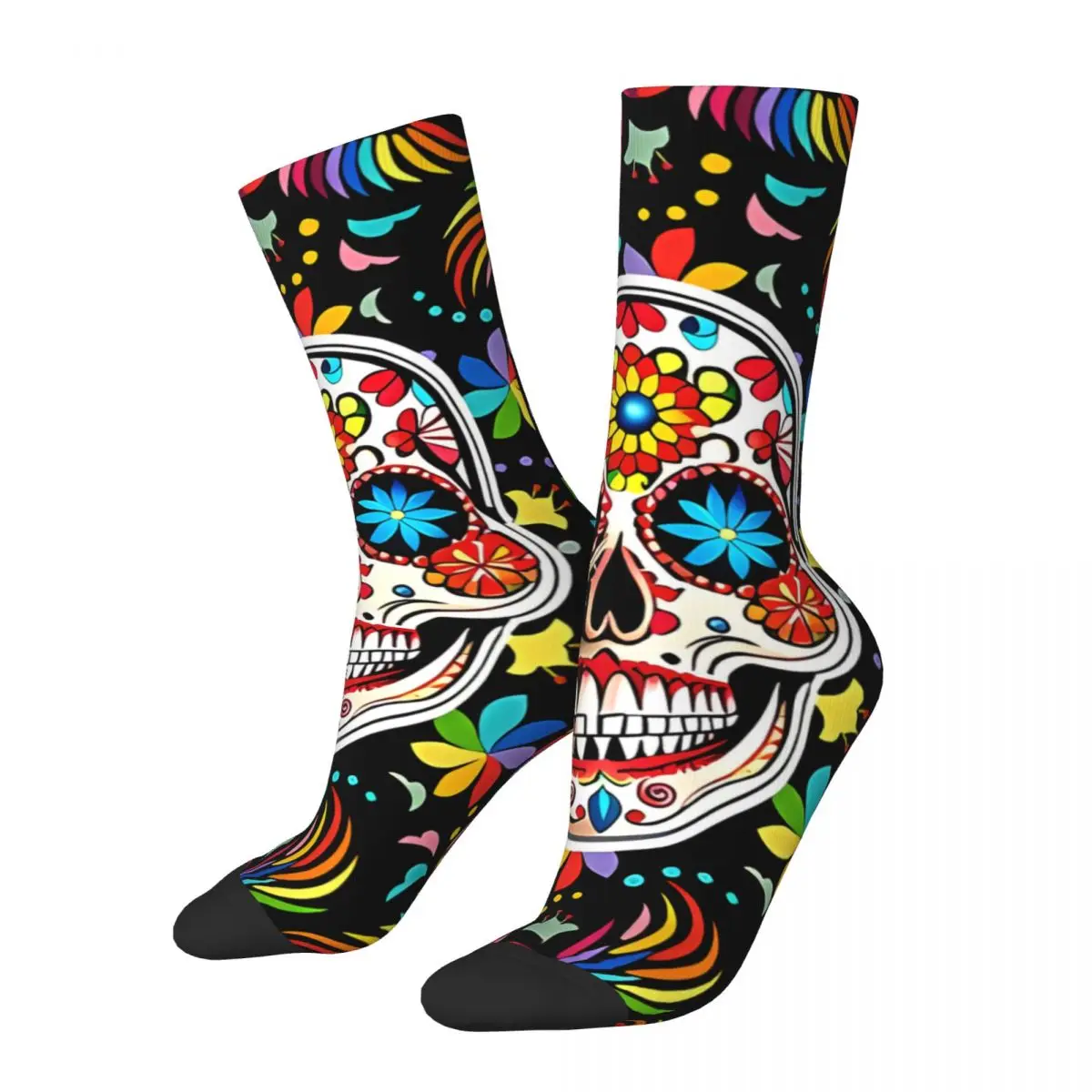 Mexican Day Of The Dead Sock Printed Man Polyester