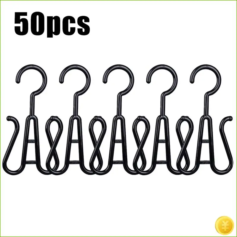 50Pcs Double Shoes Drying Rack Shoe Display Hooks Drying Rack Plastic Hanger For Shop Home Supermarket Mall
