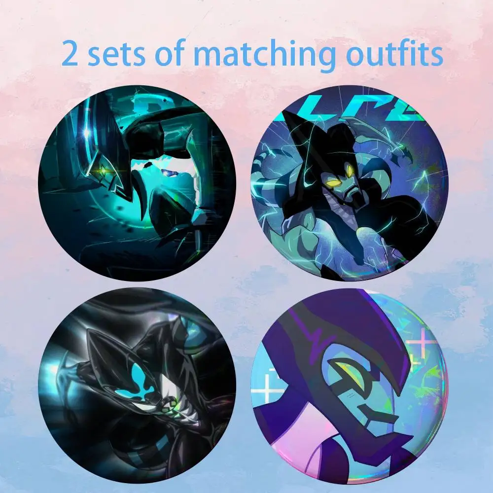 Anime Ben10 XLR8 HD Print Round Lapel Pins Pretty Derby 2 piece set Round Display Brooches Brooch Badges