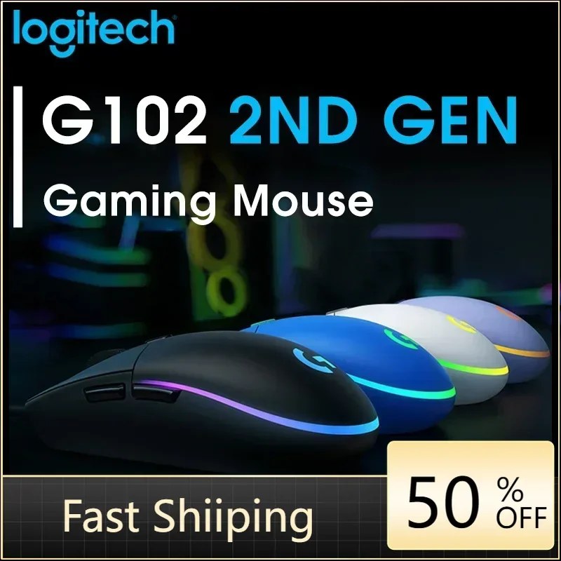 Nachrichten logitech g102 g304 kabel gebundene Gaming-Maus RGB USB für PC Laptop-Computer ergonmische Maus Gamer Mecha nica Seiten taste