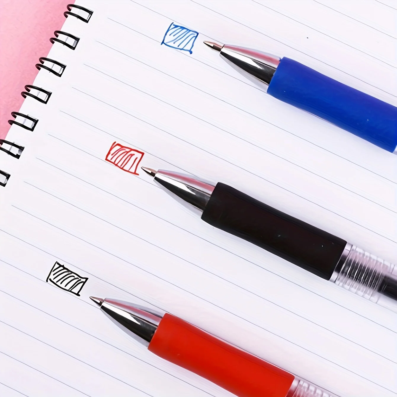 10 قطع من أقلام الجل القابلة للسحب، حبر أسود وأحمر 0.5 مم، كتابة سلسة، أقلام حبر جاف، لوازم مكتبية وأدوات مكتبية للعودة إلى المدرسة #5