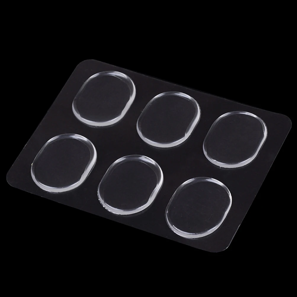 6Pcs/Sheet Pieces Drum Dampeners Silicone Gel Pads Non-Toxic Soft Drum Mute Dampeners for Drums Cymbals Tone Control Accessories