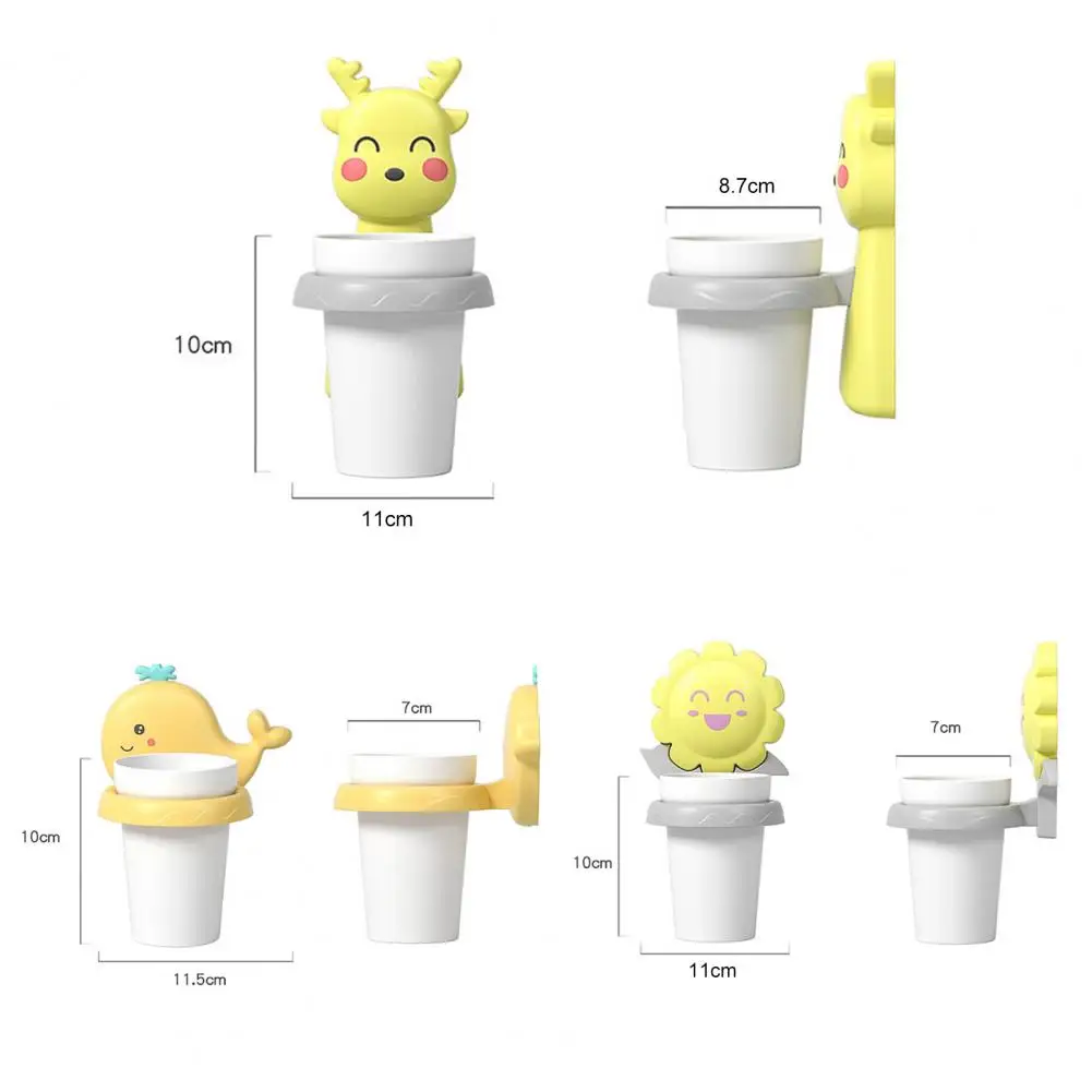 

Eco-friendly Durable Cartoon Teeth Brush Mug Lightweight Brushing Cup Smooth Edge for Bathroom