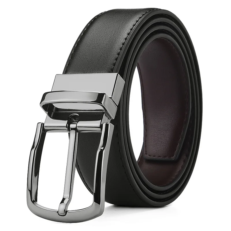 Fashion Leather belt men Brand belt male leather Pin buckle for male style rotatable belt high quality free shipping