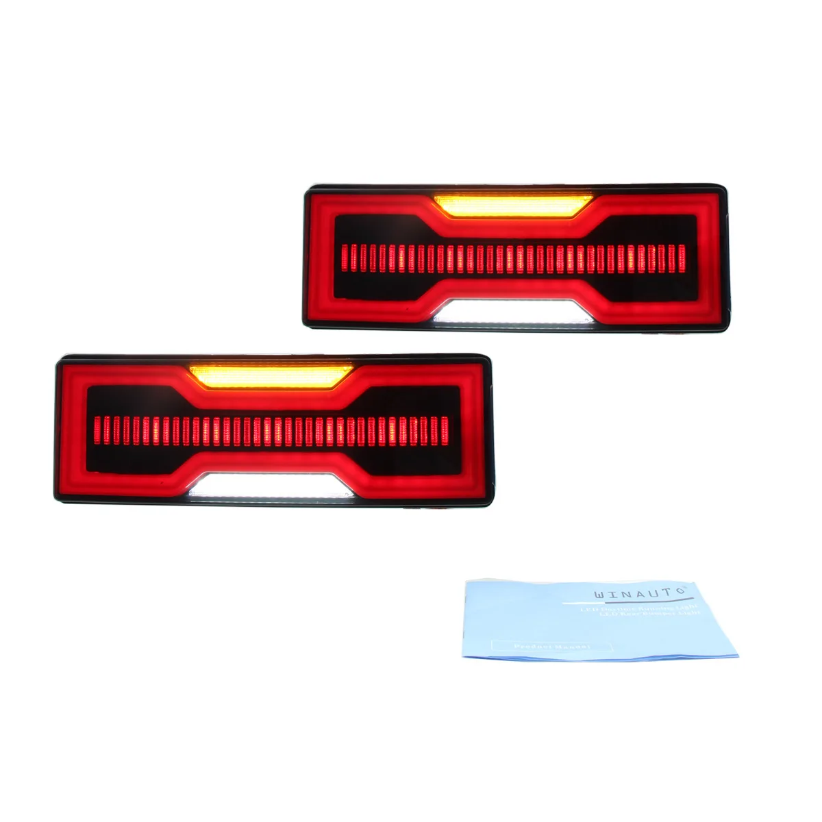 For Land Cruiser FJ tail light smoked black 2010 to 2020 red LED tail light assembly modification