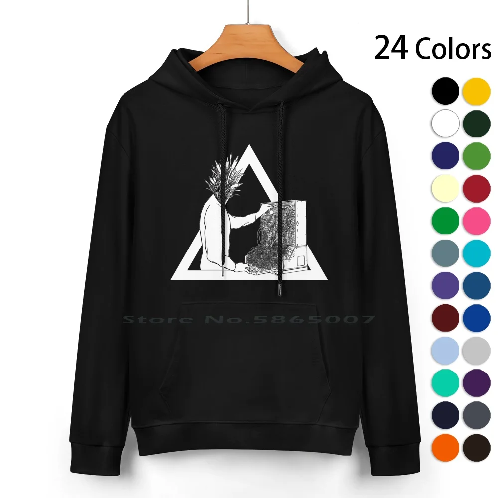 Modular Synth Head , Synthesizer Addict Pure Cotton Hoodie Sweater 24 Colors Synthesizer Modular Synth Patch Cable Wires Music