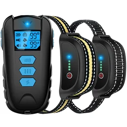 Electric LCD Dog Training Collar Yards Waterproof Rechargeable Remote 400M Control Pet for All Size Shock Vibration Sound