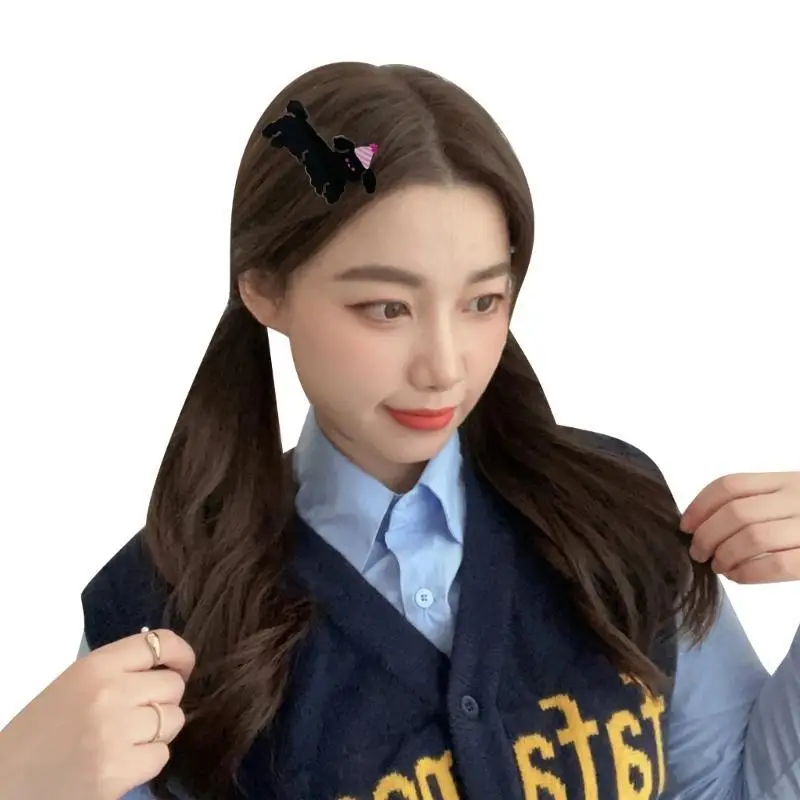 39BC Puppy Hair Clips Dog Hair Clips Brooch Hair Clamps Barrettes for Girls