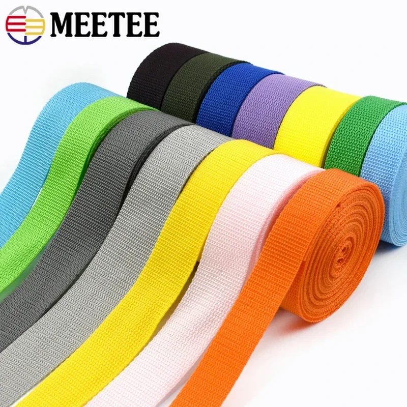 

10M 20-50mm Color PP Webbing Strap for Shoulder Bag Straps Decorative Ribbon Garment Belt Decor Bias Binding Sewing Accessories