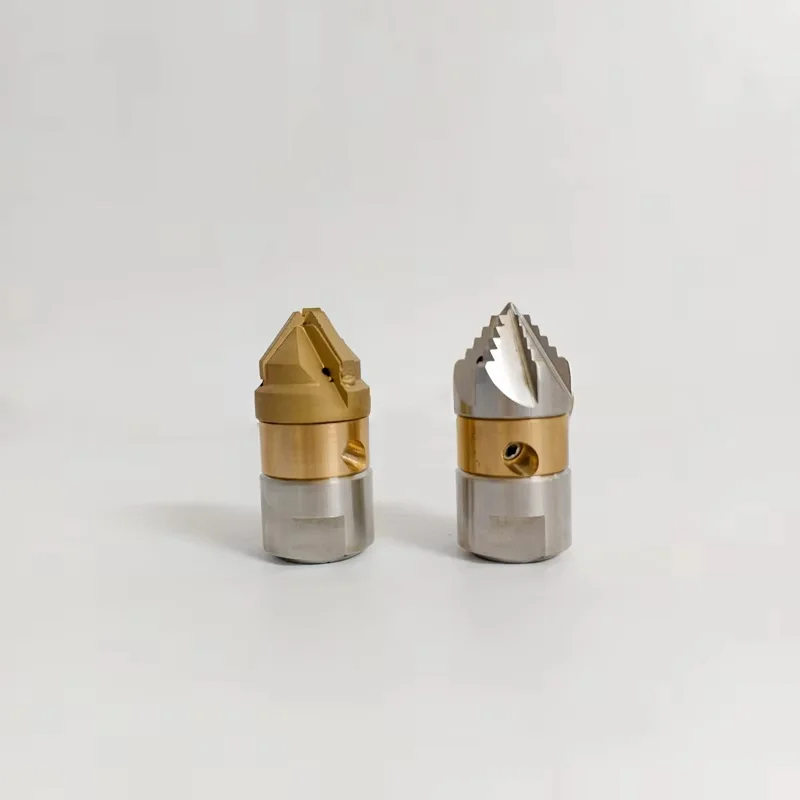 3/8 Inch Efficient Blockage Removal Nozzle Stainless Steel High Pressure Rotary, Sewer & Drain Pipe Cleaner, 10-30L/min Flow
