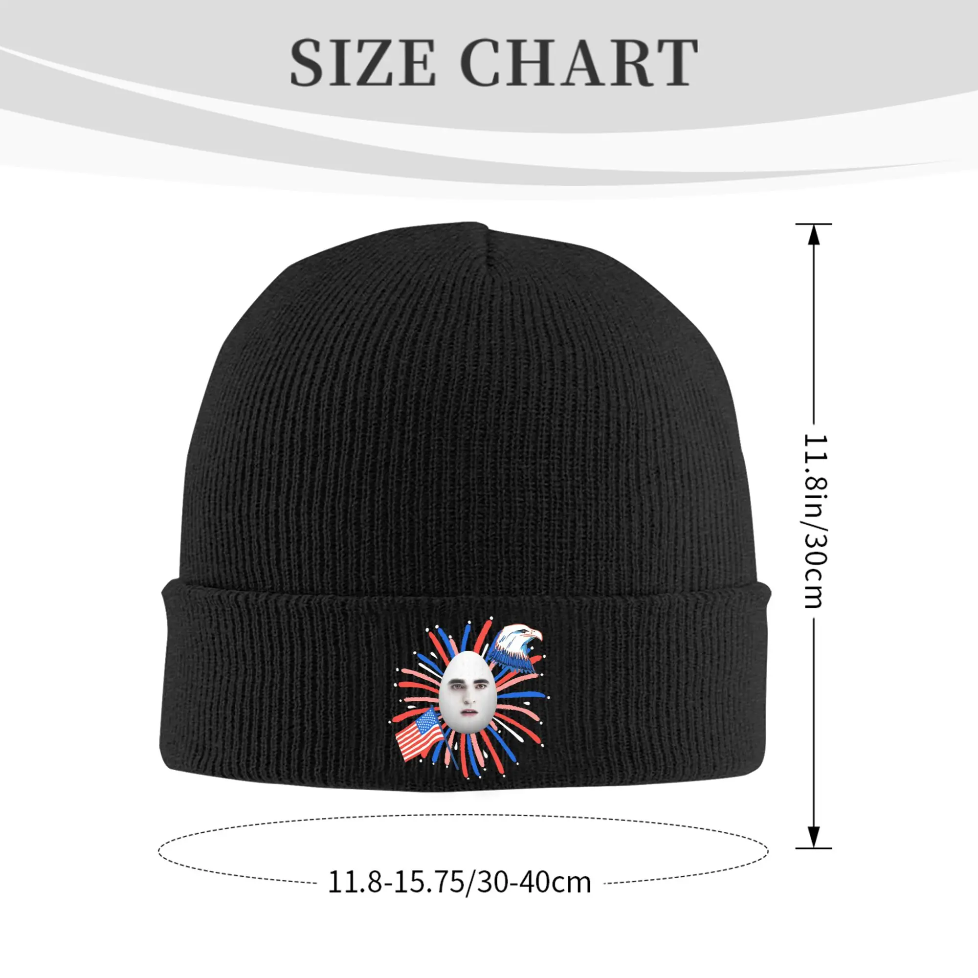 Fourth of July Eggward Knitted Hat Beanies Autumn Winter Hats Warm Hip Hop Twilight Edward Cullen Caps for Men Women Gift,