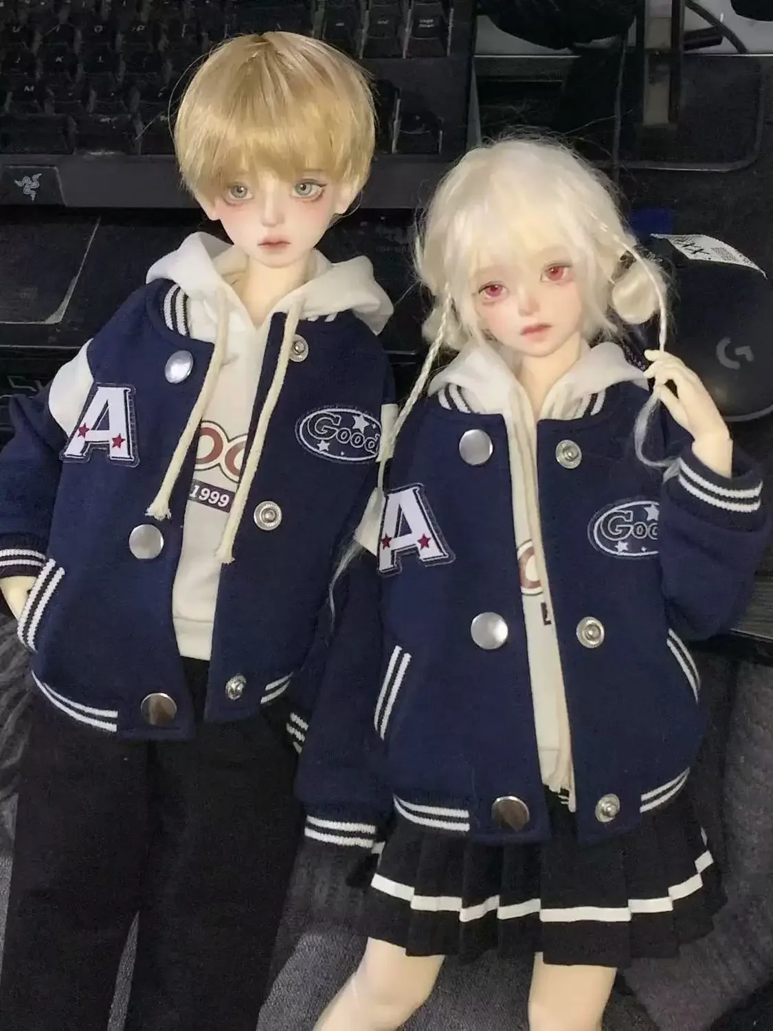 Nuovo 1/4 vestiti per bambole vestito carino set da baseball per 45 cm bambola Bjd vestire vestire giocattoli per ragazze casa da gioco accessori per bambole, nessuna bambola