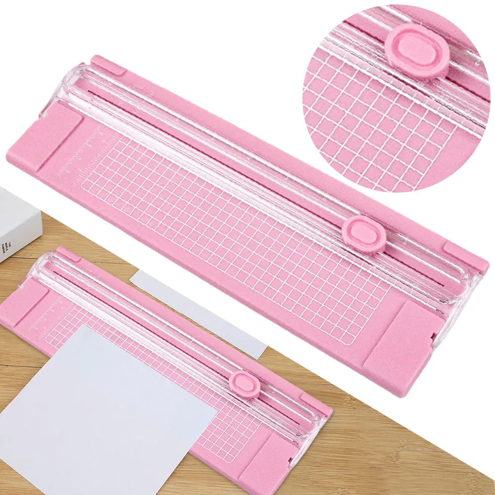 A4 Bidirectional Cutting Paper Cutter with Pull-out Ruler Scrapbook Cutting Mat Machine Scrapbook Trimmer School Home Stationery