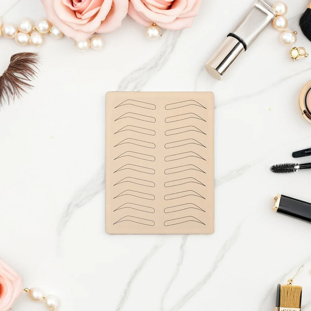 8 قطعة من أوراق التدريب على الحواجب الاصطناعية الواقعية من جلد الوشم بدون حبر للبشرة المزيفة لممارسة الوشم المحمولة #1