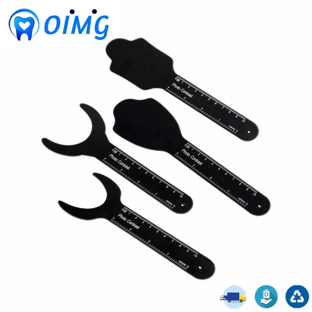 Dental Photo Photography Background Contrast Board with Scale Mark Autoclavable Dentist Orthodontic Tools Various Shape Black