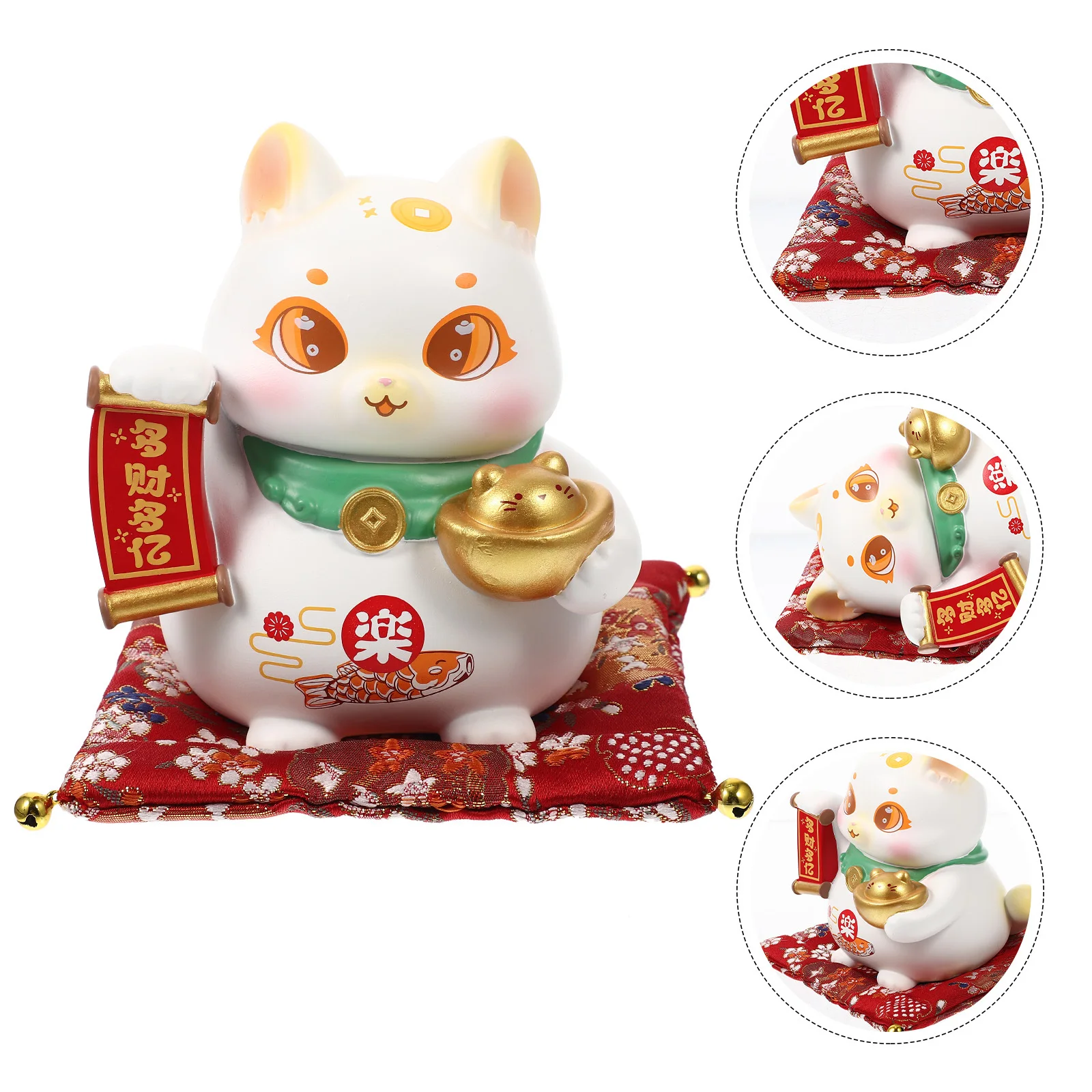 

Resin Fortune Cat Statue Cartoon Desktop Ornament Japanese Lucky Cat Home Decor Mini Sculpture Wealth Symbol Decoration