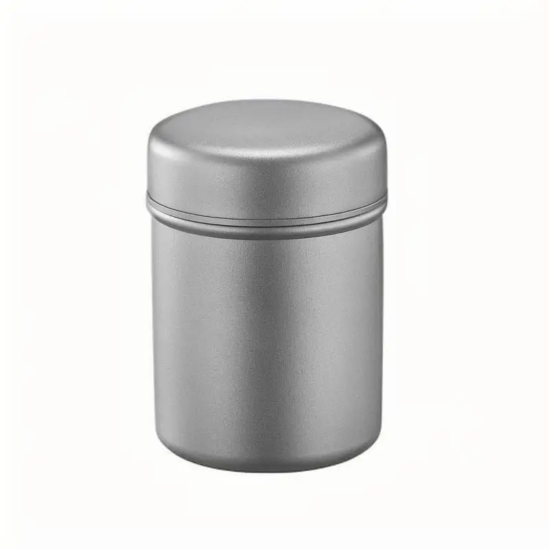 

180ml Pure Titanium Tea Caddy - Portable Travel Tea Container, Lightweight & Leak-Proof, Slide Lid Design for Outdoor Use
