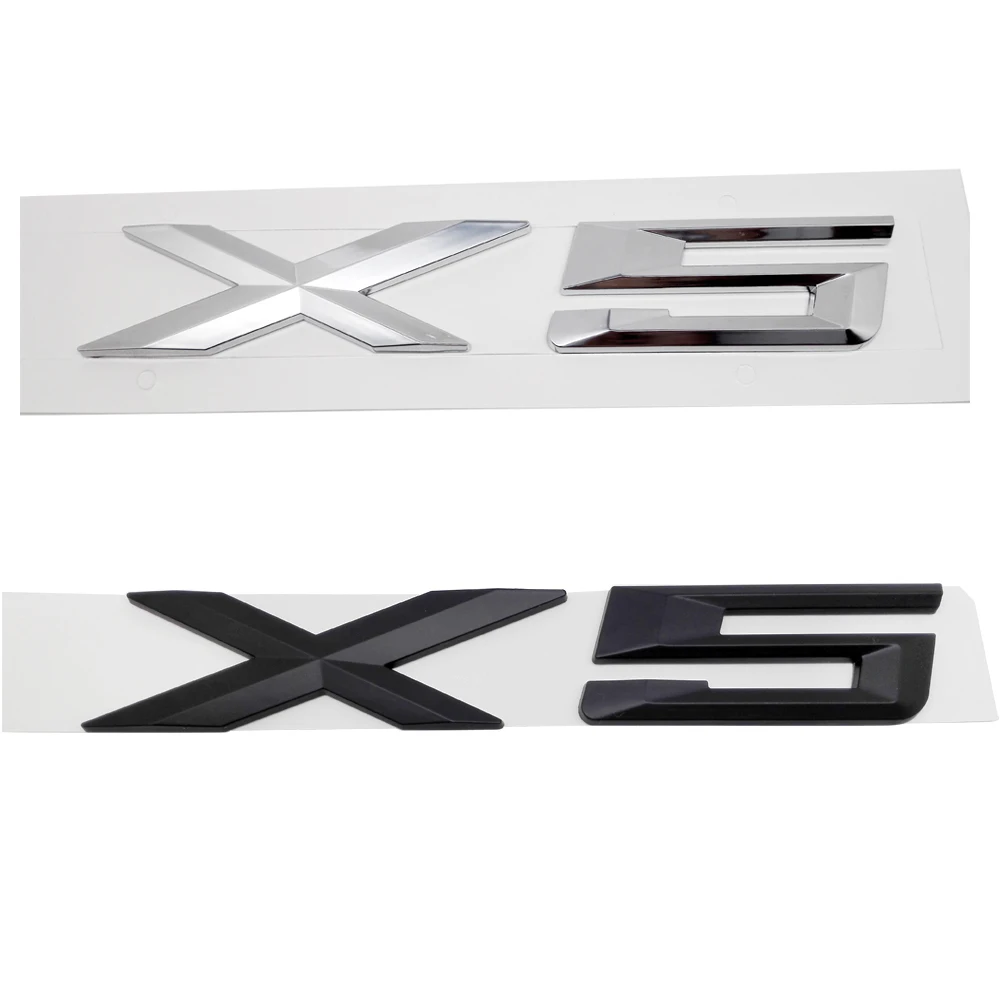 

For BMW X5 M5 E34 E39 E53 E60 E61 E70 F07 F10 F11 F18 X5 Truck Bumper Number Letters Badge Emblem Car Rear Sticker Car Styling