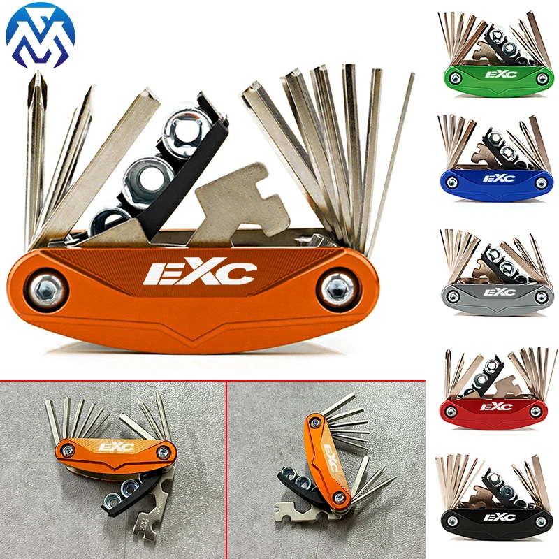 For EXC 250 300 450 500 EXC EXC-F XC-W TPI Accessories Motorcycle CNC Portable Tool Repair Screwdriver Set