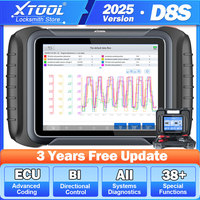 XTOOL D8S Full System Diagnostic Automotive Scanner ECU Coding Active Test Key Programming OBD2 38+Service Tools Upgraded of D8