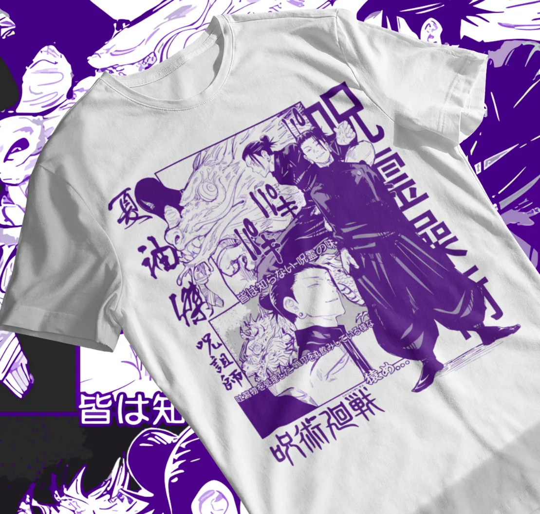 

Geto Suguru Short Sleeve Jujutsu Kaisen Gojo Anime Unisex Shirt T-shirt Soft Tee