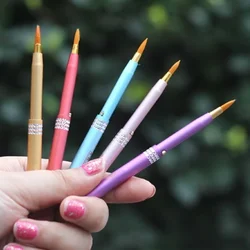 5Pcs/Set MakeUp Women Portable Retractable Cosmetic Lip Brush Lipstick Gloss Beauty