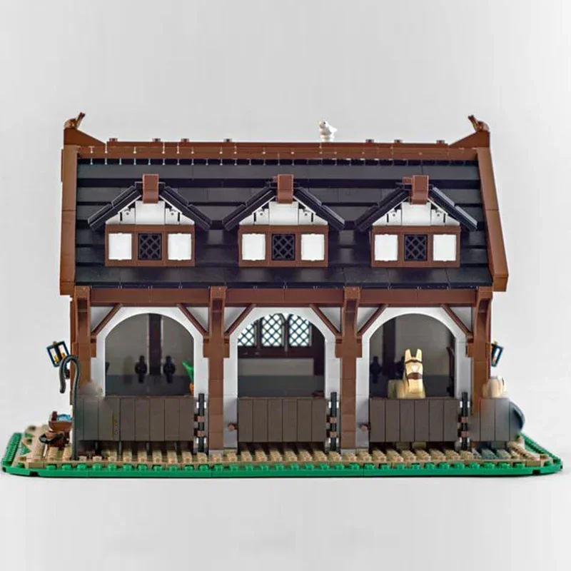 

medieval horse stable bricks castle architecture bricks modular medieval horse stable blocks castle blocks architecture gift moc