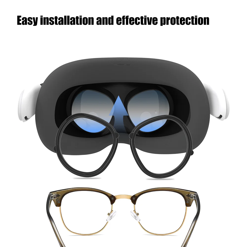 

VR Headsets Magnetic Eyeglass Frame for meta quest3s Blackout Lens Anti-scratch Protective Frame