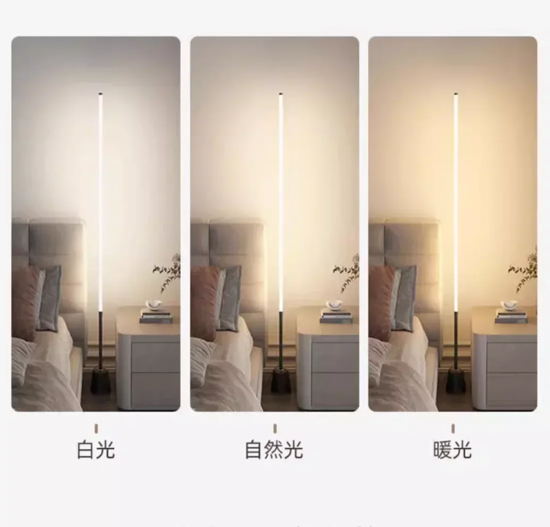 Living Room Dimmable Corner Floor Lamp Remote 100cm Stand Smart LED Mood Light for Bedroom Nordic Home Decor Interior Lighting