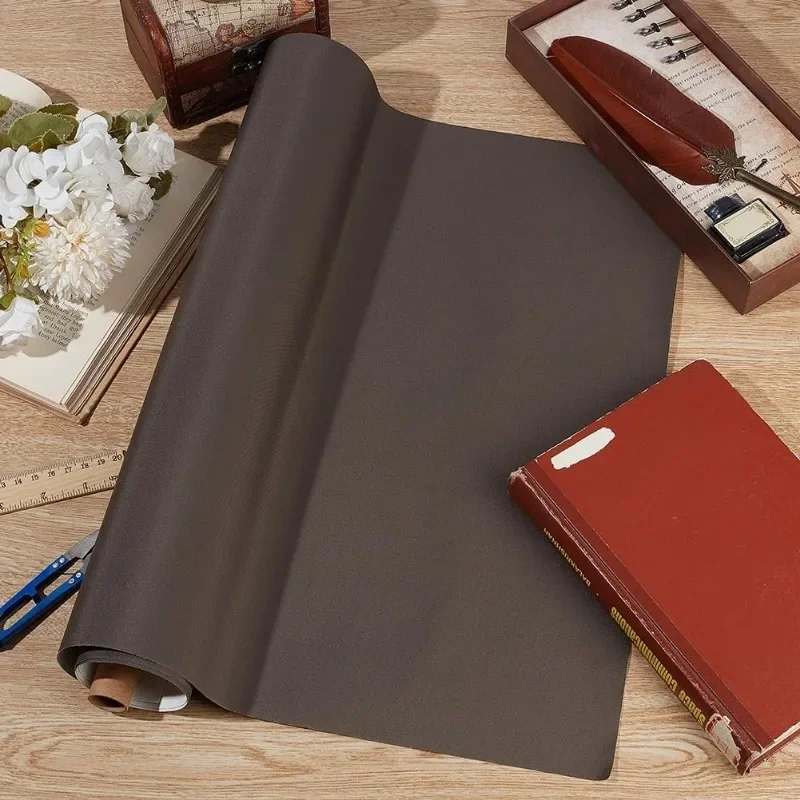 1 Set 47.2x16.9 Inch Book Binding Cloth Rosy Brown Silk Cloth Bookcover 0.3mm Thick Silk Cloth Fabric Book Cover with Paper