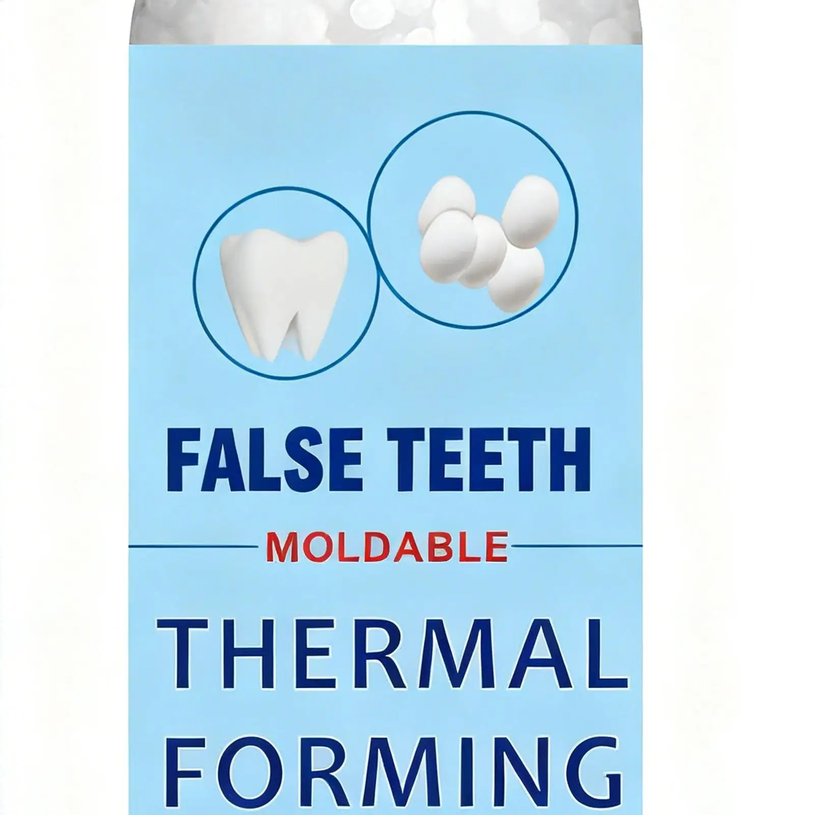 خرز الأسنان الكاذبة 30 مللي استبدال إصلاح الخرز الأسنان الكاذبة القابلة للتشكيل للنساء والرجال والحفلات اليومية والاحتفالات والأحداث الاجتماعية