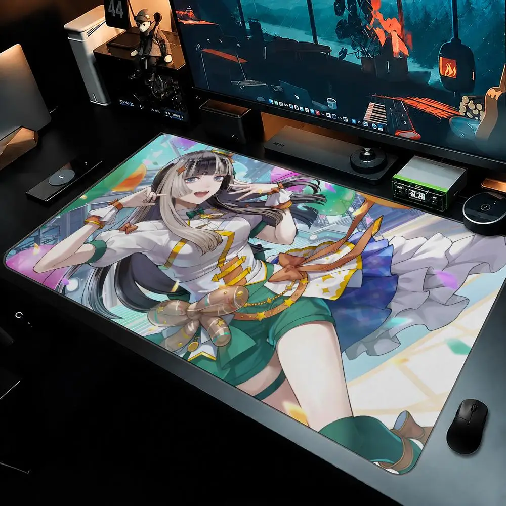 Virtual Idols J-Juufuutei Raden Mouse Pad Mouse Pad Anti-Slip Rubber Base Extended Desk Mat For Gamers Office Computer