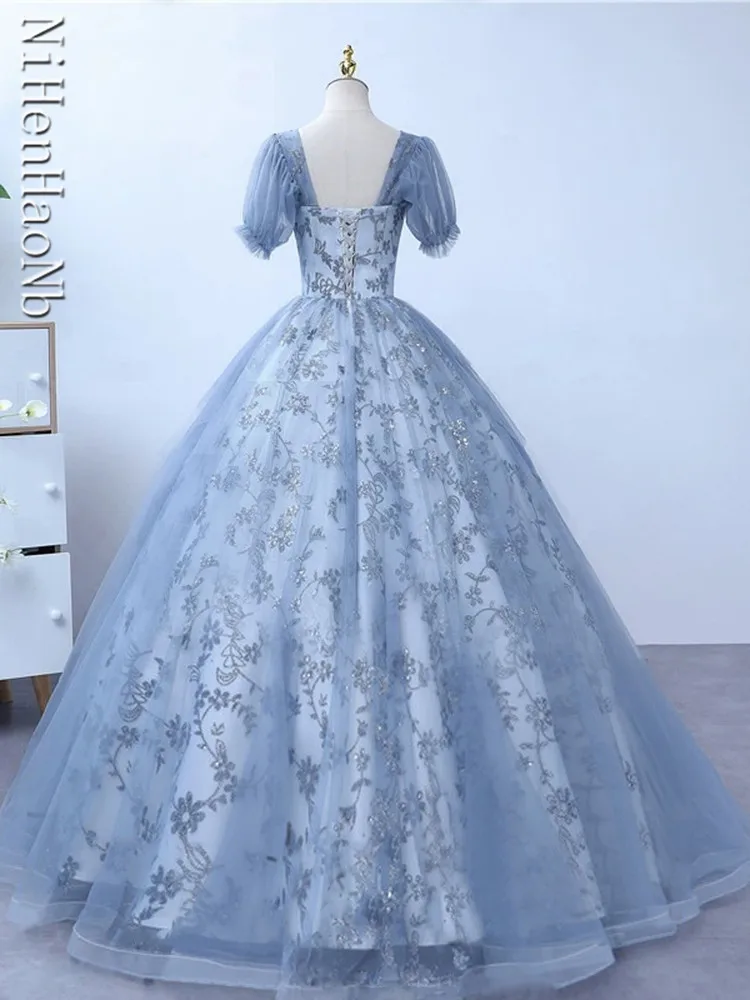 2023 New Quinceanera Dresses Luxury Short Sleeve Party Dress Classic Ball Gown Sweet Prom Dress Plus Size Vestidos