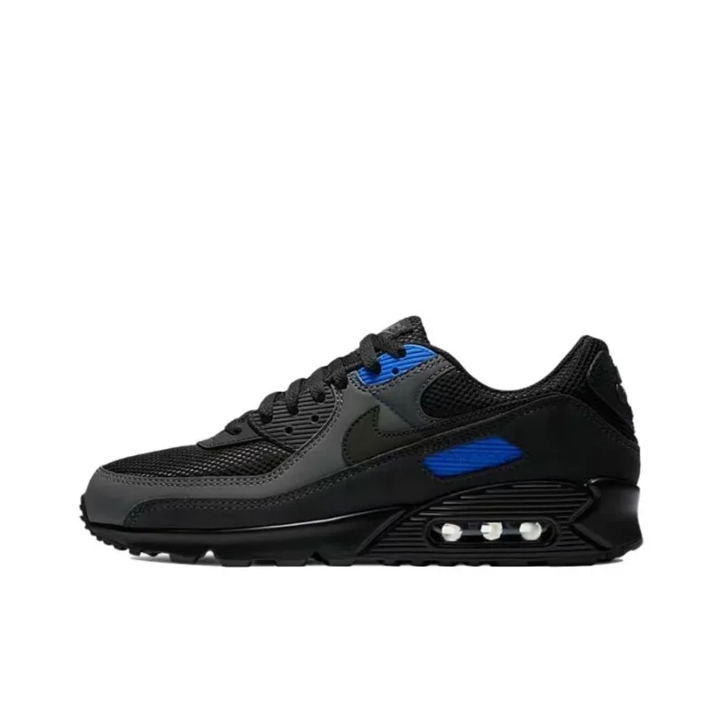 

Nike Air Max 90 Men's and Women's Running Shoes, Budget-Friendly, Lifestyle, Classic Style, Minimalist Sneakers, Black/Blue