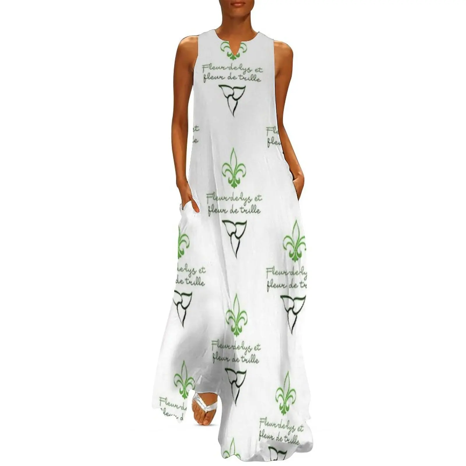 

The Fleur-de-Lys and the Trillium Long Dress birthday dress for women women evening dress