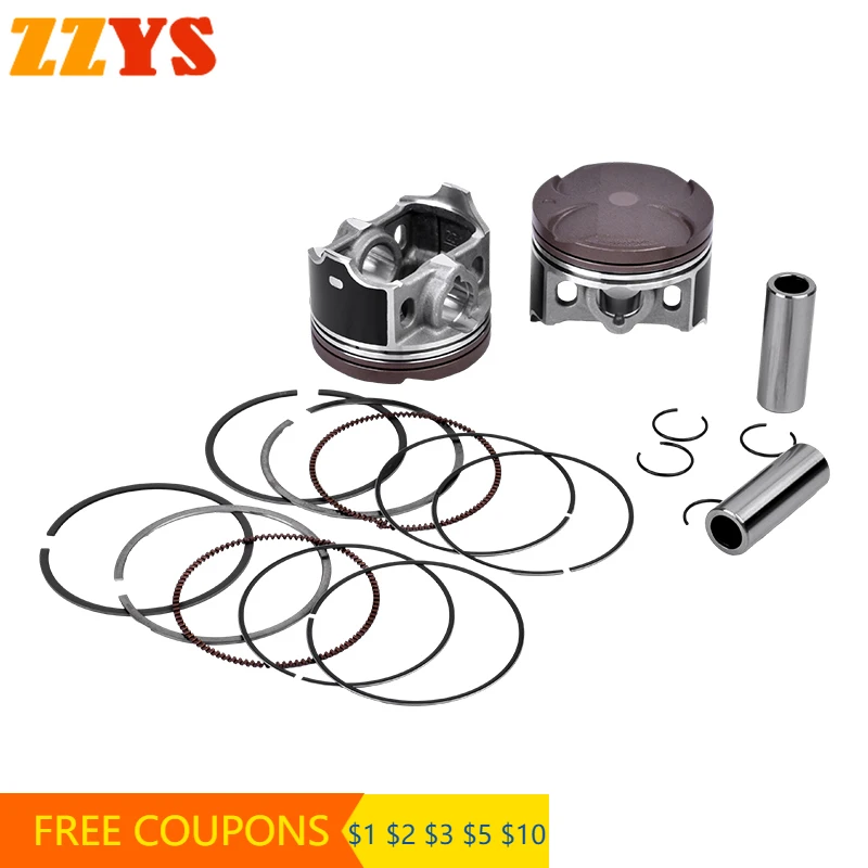 2set 62mm Motorcycle Engine Cylinder Piston Rings For Kawasaki OEM 98111-0012 Ninja 250R Ninja250R EX250 EX250J EX 250 2008-2012